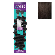 Sensationnel PremToo Bulk Weaving - 2x Ocean Wave Haarmix für Boho, Knotless Box, Curly Loose Wave - 1 Pack (18 Zoll, 2 Dunkelbraun)