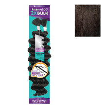 Sensationnel PremToo Bulk Weaving - 2x Ocean Wave Haarmix für Boho, knotlose Box oder lockere Wellen - 1 Packung (22 Zoll, 2 DUNKELBRAUN)