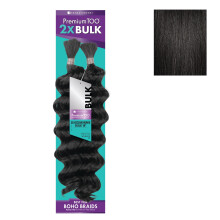 Sensationnel PremToo Bulk Weaving - 2x Ocean Wave Haarmix für Boho, Knotless Box oder lockige Wellen - 1 Packung (18 Zoll, 1B OFFBLACK)