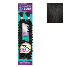 Sensationnel PremToo Bulk Weaving - 2x Jazzy Wasser Haarmix für Boho, Knotless Box oder Lockige Wellen - 1 Packung (22 Zoll, 1B OFFBLACK)