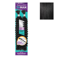 Sensationnel PremToo Bulk Weaving - 2x Jazzy Water Mischhaar für Boho, knotless Box oder lockige Wellen - 1 Packung (22 Zoll, 1 JETBLACK)