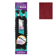 Sensationnel PremToo 2x Jazzy Water menschliches Haar für Boho, Knotless Box oder lockige Wellen - 1 Packung (22 Zoll, BG BURGUNDY)