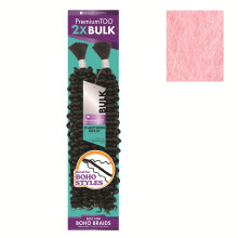 Sensationnel PremToo Bulk Weaving - 2x Jazzy Water Mischhaar für Boho, Knotless Box oder lockige Wellen - 1 Packung (22 Zoll, BLUSHPINK)