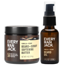Every Man Jack Skärolja & Skrubbmjukgörande Smörpaket - Vanilj + Cedarsdoft