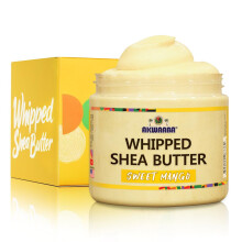 AKWAABA Whipped Shea Butter (Süßer Mango) - Nährt & Befeuchtet | 12 oz / 340 g