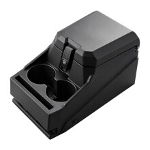Console Central UTV-Duoku-com Apoio de Braço em PEHD, Caixa de Armazenamento com Fechadura, Porta-Copos e Suporte para Telefone