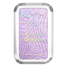 NYX PROFESSIONAL MAKEUP Buttermelt Highlighter, Poeder Highlighter, 12 uur draagbaarheid - 40 No 1 Butta (Holografisch Laven)
