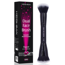 Keshima Doppelseitiger Blush-, Bronzer- & Kontur-Pinsel - Dichte Flüssigkeits- & Flauschige Puderseite