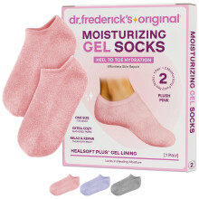 Dr. Fredericks Original Moisturizing Gel Socks for Men & Women - Dry Feet & Cracked Heel Treatment - Full Foot Gel Lining with Mango Butter, Shea Butt