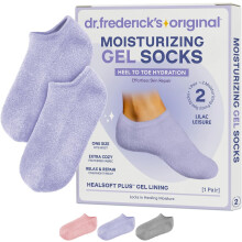 Dr. Fredericks Original Moisturizing Gel Socks for Men & Women - Dry Feet & Cracked Heel Treatment - Full Foot Gel Lining with Mango Butter, Shea Butt
