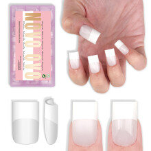 NOVO OVO Unghie Press On Milky White, French Larghe, Gel Builder e Top Coat Necessari