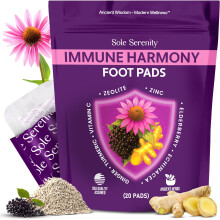 Sole Serenity Fußpads mit Vitamin C, Holunder, Echinacea, Ingwer & Zink für Männer und Frauen (20 Pads)