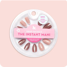 Olive & June Instant Mani Press-On Nails | (Lijm) Medium, Amandel 42 Nepnagels, 21 Maten | Niet-toxisch, Langdurig