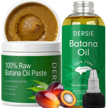 Dersie Batana Olie Ritueel Set - 100% Rauwe Batana Pasta & 100% Pure Vloeibare Olie Duo