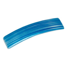 Parcelona French Silver Streaks Bright Blue Large Strong Grip Celluloid Acetate Hair Clip Barrette