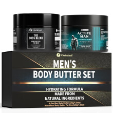 Body Butter voor Mannen Set van 2, Cologne Geurende Hydraterende Giftset