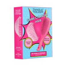 Tangle Teezer Limited Edition Gift Set with Mini Hair Brush & Scalp Massager to Exfoliate and Detangle All Hair Types, Pink