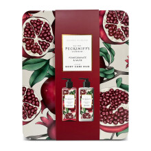 Pecksniff's Body Care Duo Blik - Betoverende Granaatappel & Musk 300ml Douchegel en 300ml Lichaamslotion