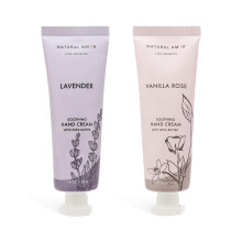 Natural Amor Handcreme Geschenkset, Vanille Rose & Lavendel 2er Pack, feuchtigkeitsspendende Reisegröße