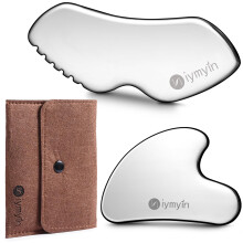 Niymyin 2 Stuks Rvs Gua Sha Gezichtsset, Gezichts- en Lichaamsmassage, Scraping Tools voor Kaken