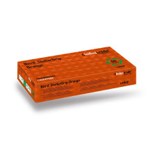 Industrade by Meditrade NITRIL Stellargrip Orange Nitrile Industrial Gloves - Diamond Texture for Enhanced Grip - Powder & Latex Free Disposable