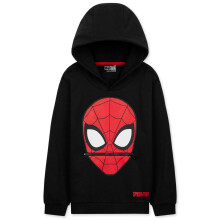 Boys Hoodie - Spiderman Hooded Sweatshirt Warm Soft Lounge Wear Activewear Pullover 3-12 Years - Gifts for Boys (3-4 Years, Black)