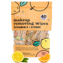Pink Sky Makeup Remover Wipe for Face - Ultra Soft, Mini Makeup Wipes Individually Wrapped, Travel Makeup Wipe, Gently Cleanse & Remove, 40 Count (40