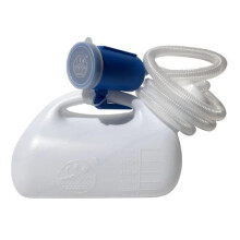 3000ML Large Male Urinal Portable Mens Potty Pee Bottle Collector Travel Toilet 46” Long Tube (White with Hose)