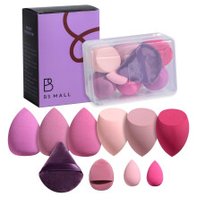 BS-MALL 10 Stück Premium Make-up Schwämme für Foundation - Beauty Blender Set mit Finger- & Dreiecks-Puffs