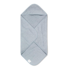Unisex Hooded Bath Towel Blue Organic Cotton Absorbent Quick Drying Lightweight 75x75cm for Infants Durable Comfortable Blanket Ideal for Bathing Home