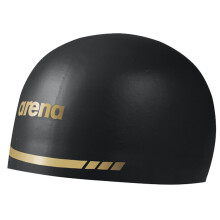 3D Soft USA Unisex Silicone Swim Cap for Adults Durable Wrinkle Free Pool Training and Racing Swim Accessory, Black/Gold, Extra Large