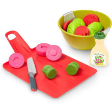 Joseph Joseph Salad. Toy Salad Preparation Set For Children Aged 2+. With Chop2Pot Cutting Mat & Sound Effect Salad Dressing