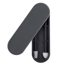 Swabs Reutilizables de Silicona Rnker para Limpieza de Oídos, Q-Tip Suave para Maquillaje (Paquete 2 en 1, Gris) Versión Mejorada