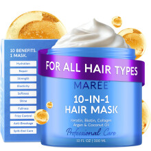 MAREE 10-in-1 Haarmaske für alle Haartypen - Keratinbehandlung mit Biotin, Ölen & Vitaminen
