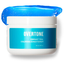 Overtone Semi-Permanente Haarkur, Vibrant Teal, 8 oz, Nährend, Schädigungsfreier Farb-Depositionsmaske