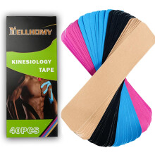 40 Strips Kinesiology Tape, Original Cotton Elastic Premium Athletic Tape, Hypoallergenic and Waterproof K Tape for Muscle Pain Relief and Joint