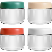 4 Pack 10oz Glass Jars, Overnight Oats Jars, Overnight Oats Container with Lid Airtight, Yogurt Pot, Oatmeal Salad Jars, for Cereals Milk Fruit
