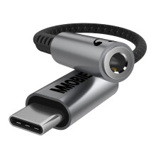 USB C to 3.5mm Female Headphone Jack Adapter with Microphone–USB-C to AUX Audio Dongle Cable Cord – 16Bit – USB Type C Headphone Adapter