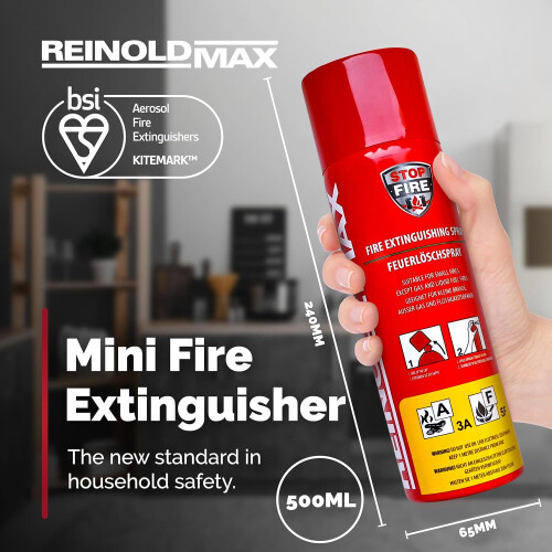 2x750ml All-in-1 Fire Extinguisher Home - Compact & Effective Small Fire Extinguisher 2