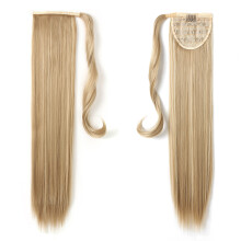 Onedor 24" Gerade Ponytail Verlängerung für Frauen. Premium Synthetikfaser 120g-130g (613#-Vorbleichblond)