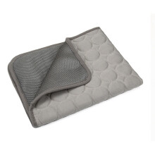 Tapis de refroidissement pour animaux, XXL 150x100cm, Gris clair, Tissu respirant lavable pour chien et chat