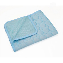Tapis de refroidissement pour animaux, Bleu clair, 50x40 cm, Respirant et lavable pour chien et chat
