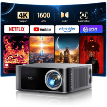 Projector - TOPTRO - X9 - 4K ondersteund - Full HD 1920x1080 native - 1600 ANSI lumen
