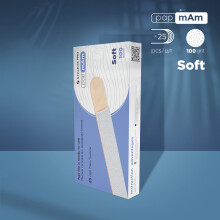 Nail File, 25 Pieces Expert White Papman Disposable, Soft Foam, Eco-Friendly Kraft Paper, Grit 100, Size 140*20mm, Item Type Keyword: NAIL_FILE