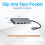 USB 3.2/3.1 Gen 2 Hub Dock, 10 Gbps, USB-C to 1 x USB-C/3 x USB-A, Works with Windows/Mac, Silver, Black 5