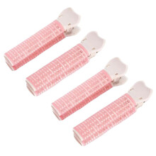 4Pcs Roze Haarrollers met Clip Volumizing Bangs Kruller DIY Styling Accessoires