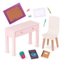 – 18-Inch Doll Accessories – Dollhouse Furniture – Home Desk & Chair Set – Pretend Play 3+ Years– Working Wonder Office Set