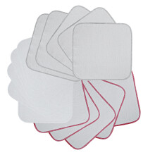 Organic Cotton Baby Flannel Washcloths – Pack of 15, 21 x 21 cm, Reusable & Washable Cloth Wipes, Soft Mini Wash Cloths for Babies, Face & Nappy