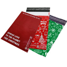 (45 Pack) Mixed (15 of Each) Red/Green/Reindeer Christmas Xmas Poly Postal Self Seal Bags Strong Mailing Bags Postage Packaging Assorted Mailers
