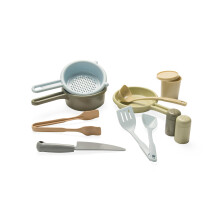 Kitchen Set with 12 Pieces of Organic Plastic - For Ages 2 and Up - Nordic Swan Eco-Label